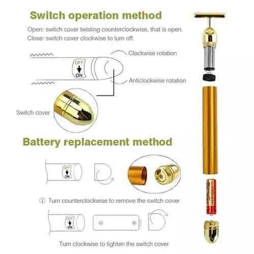 Electric T Shape Facial Roller, Anti-Wrinkles Beauty Massager, Waterproof Skin Tightening Facial Care Tool Electric T Shape Facial Roller, Anti-Wrinkles Beauty Massager, Waterproof Skin Tightening Facial Care Tool